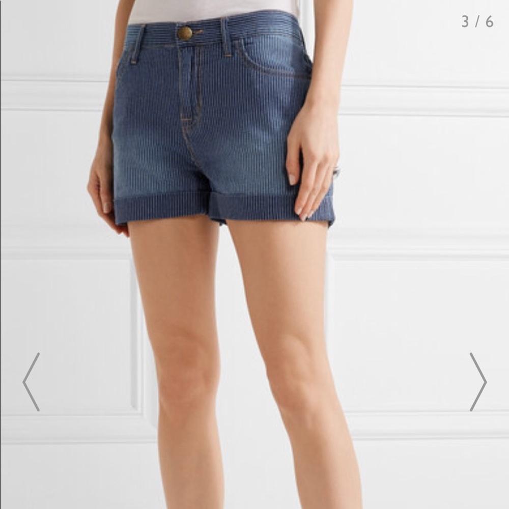 Current/Elliot Rolled Boyfriend cotton shorts